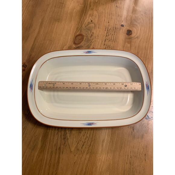 Noritake Stoneware Raindance Rectangular 14” Baking/Serving Dish Casserole Pan - Picture 4 of 7